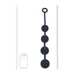 LEVELZ Round Anal Balls - Black 46.5 cm XL Anal Beads