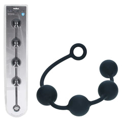 LEVELZ Round Anal Balls - Black 46.5 cm XL Anal Beads