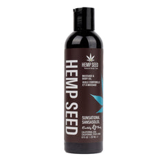 Hemp Seed Massage & Body Oil - Italian Bergamot, Juniper Berries & White Wood Scented - 237 ml