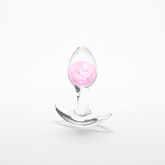 Glams Cosmic Butt Plug - Clear/Pink 8.1 cm Small