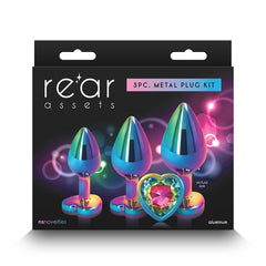 Rear Assets - Butt Plug Trainer Kit - Multicolour - Rainbow Heart