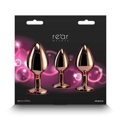Rear Assets Trainer Butt Plug Kit - Rose Gold - Pink