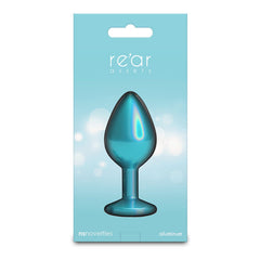Rear Assets Iridescent Medium Butt Plug - Iridescent Teal 8.2 cm