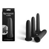 Renegade Gliders - Black - Black Anal Dilators - Set of 4