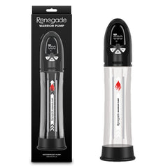 Renegade Warrior Automatic Penis Pump - Black/Clear Waterproof