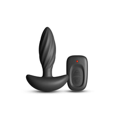 Renegade Flash - Black - Black 10.3 cm USB Rechargeable Vibrating Butt Plug