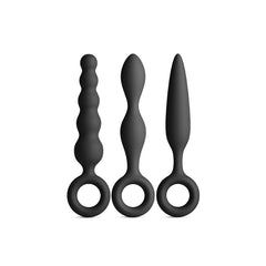 Renegade Trio Kit - Black - Black Butt Plugs - Set of 3