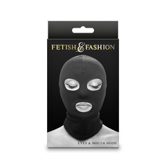 Fetish & Fashion - Bondage Eyes & Mouth Hood - Black