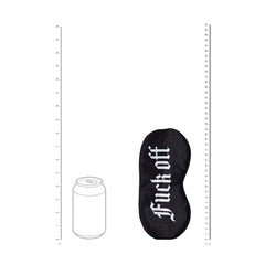 OUCH! Satin Mask - Fuck Off - Black Printed Eye Mask