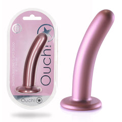 OUCH! Smooth Silicone G-Spot Dildo - 6'' Rose