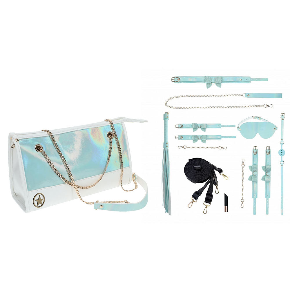 OUCH! Paris Collection - BDSM Bondage Kit with Bag - Blue