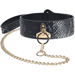 OUCH! Florence Collection - Black Collar with Leash