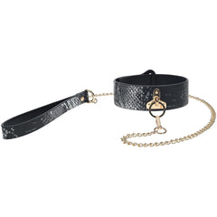 OUCH! Florence Collection - Black Collar with Leash