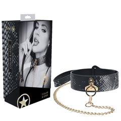 OUCH! Florence Collection - Black Collar with Leash
