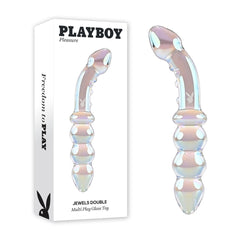 Playboy Pleasure JEWELS DOUBLE Glass Dildo and Butt Plug