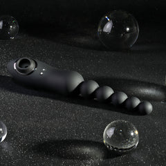 Playboy Pleasure LET IT BEAD Vibrating Anal Beads and Clit Sucker