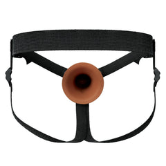 FX Elite 7'' Silicone Hollow Strap-On - Tan 17.8 cm