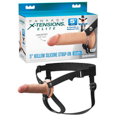 Fantasy X-Tensions Elite 5'' Silicone Hollow Strap-On - Flesh - Flesh 14 cm Hollow Strap-On