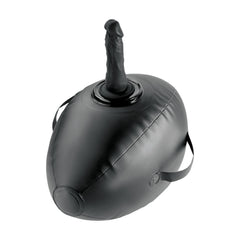 Fetish Fantasy Series Body Dock Inflatable Love Ball - Black Inflatable Cushion with Black 15.2 cm Dildo
