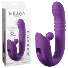Fantasy For Her Harmoni Pro - Purple - Purple 17.8 cm USB Rechargeable Throbbing Vibrator