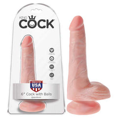 King Cock 6'' Cock with Balls Flesh 15.2cm