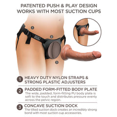 King Cock Elite Comfy Silicone Body Dock Kit