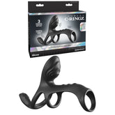 Fantasy C-Ringz Ultimate Couples Cage Max - Black USB Rechargeable Vibrating Cock Ring Cage