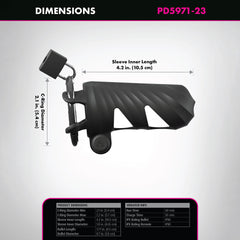 Fantasy C-Ringz Remote-Controlled Vibrating Cock Blocker - Black Vibrating Cock Cage