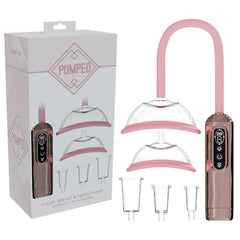 PUMPED Vulva, Breast & Nipple Pump - Rose Gold - Rose Gold USB Rechargeable Ladies Pump Set