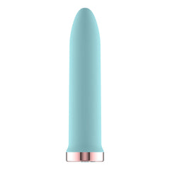 Passion Play Rechargeable Vibrating Bullet - Blue - Blue 9.8 cm USB Rechargeable Bullet