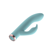 Passion Play Silicone Rabbit Vibrator - Blue - Blue USB Rechargeable Mini Rabbit Vibrator