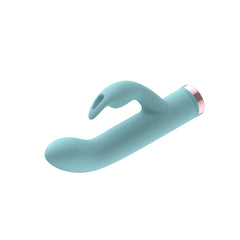 Passion Play Silicone Rabbit Vibrator - Blue - Blue USB Rechargeable Mini Rabbit Vibrator