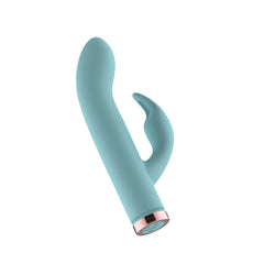 Passion Play Silicone Rabbit Vibrator - Blue - Blue USB Rechargeable Mini Rabbit Vibrator