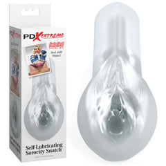 Pipedream Extreme Toyz Self Lubricating Sorority Snatch - Clear - Clear Vagina Stroker