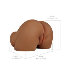 PDX Elite Shake That Ass - Vibrating Mega Masturbator - Brown