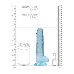 RealRock 7'' Realistic Dildo With Balls - Blue Dong
