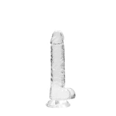 RealRock 7'' Realistic Dildo With Balls - Clear Dong