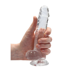 RealRock 7'' Realistic Dildo With Balls - Clear Dong