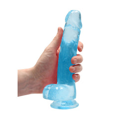 RealRock 8'' Realistic Dildo With Balls - Blue Dong