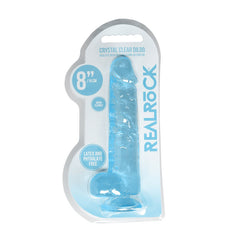 RealRock 8'' Realistic Dildo With Balls - Blue Dong