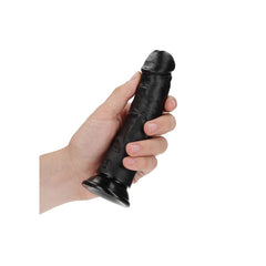 REALROCK Realistic Black 15.5cm Curved Dildo