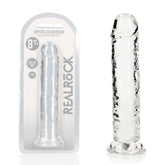 REALROCK 20 cm Straight Dildo - Transparent - Clear 20 cm (8'') Dong