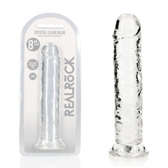 REALROCK 20 cm Straight Dildo - Transparent - Clear 20 cm (8'') Dong