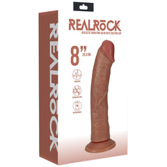 REALROCK 20cm Vibrating Cock - Tan Dildo