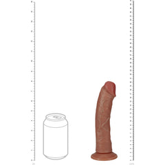 REALROCK 20cm Vibrating + Rotating Cock - Tan Dildo