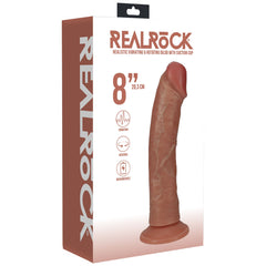 REALROCK 20cm Vibrating + Rotating Cock - Tan Dildo