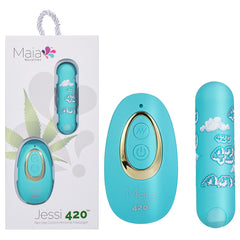 Maia JESSI 420 Remote Bullet Vibrator - Blue