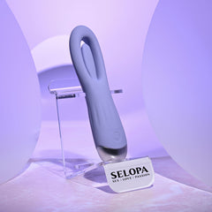 Selopa IN A FLAP - Purple 15 cm USB Rechargeable Flicking Stimulator