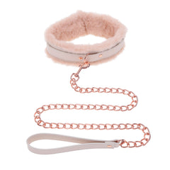 Sex & Mischief Peaches n CreaMe BDSM Fur Collar & Leash