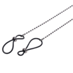 S&M Exs & Ohs Body Jewelry with Nipple Ties - Metal Chain with Nipple Ties